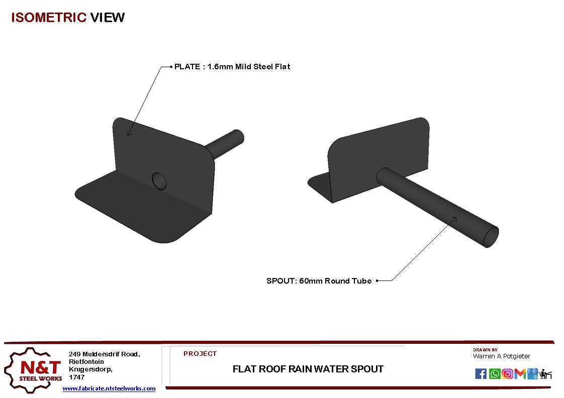 Flat Roof Water Outlet Ø 60mm