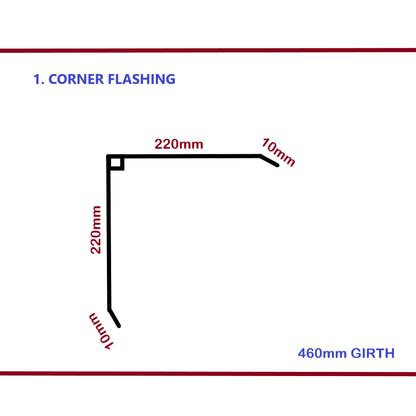 Flashing - External Corner -  0.6mm Chromadek