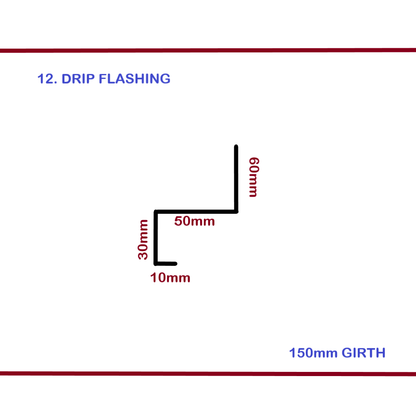 Flashing - Drip -  0.6mm Chromadek