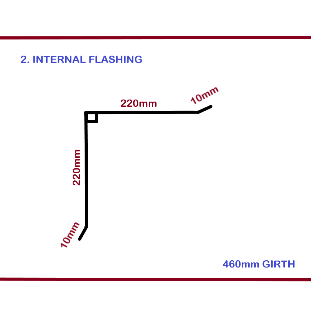 Flashing - Internal Corner - Galvanized