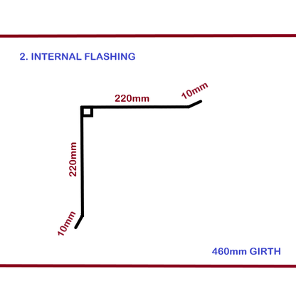 Flashing - Internal Corner -  0.6mm Chromadek
