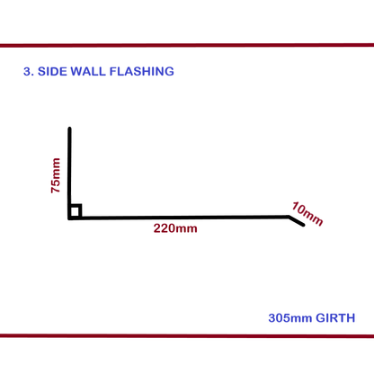Flashing - Side Wall -  0.6mm Chromadek
