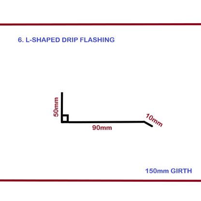 Flashing - L Shaped Drip - Galvanized