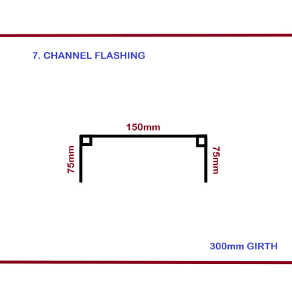 Flashing - Channel  - 0.6mm Galvanized