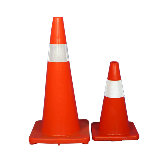 Traffic Cone - Soft Orange PVC with Reflective Tape