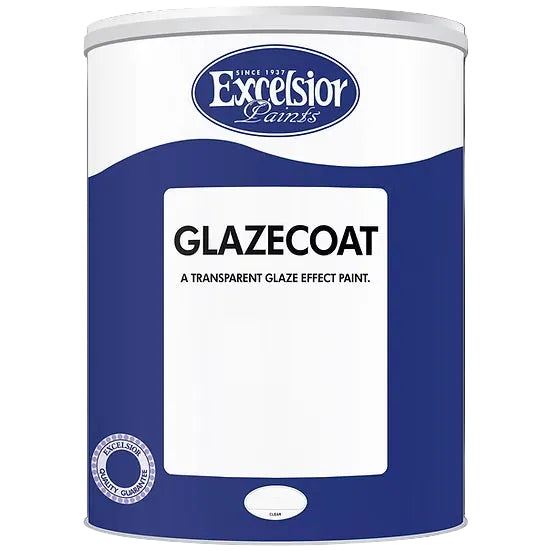 Excelsior Paints Glazecoat can on a white background