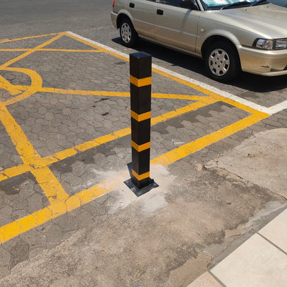 Car Park Bollard - Square 100mm - Fold Down