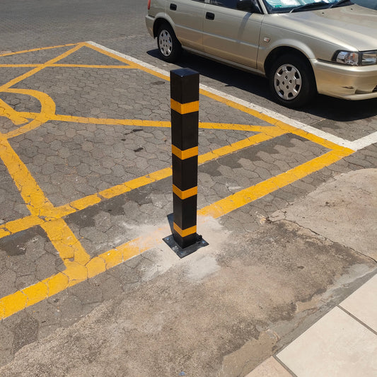 Car Park Bollard - Square 100mm - Fold Down