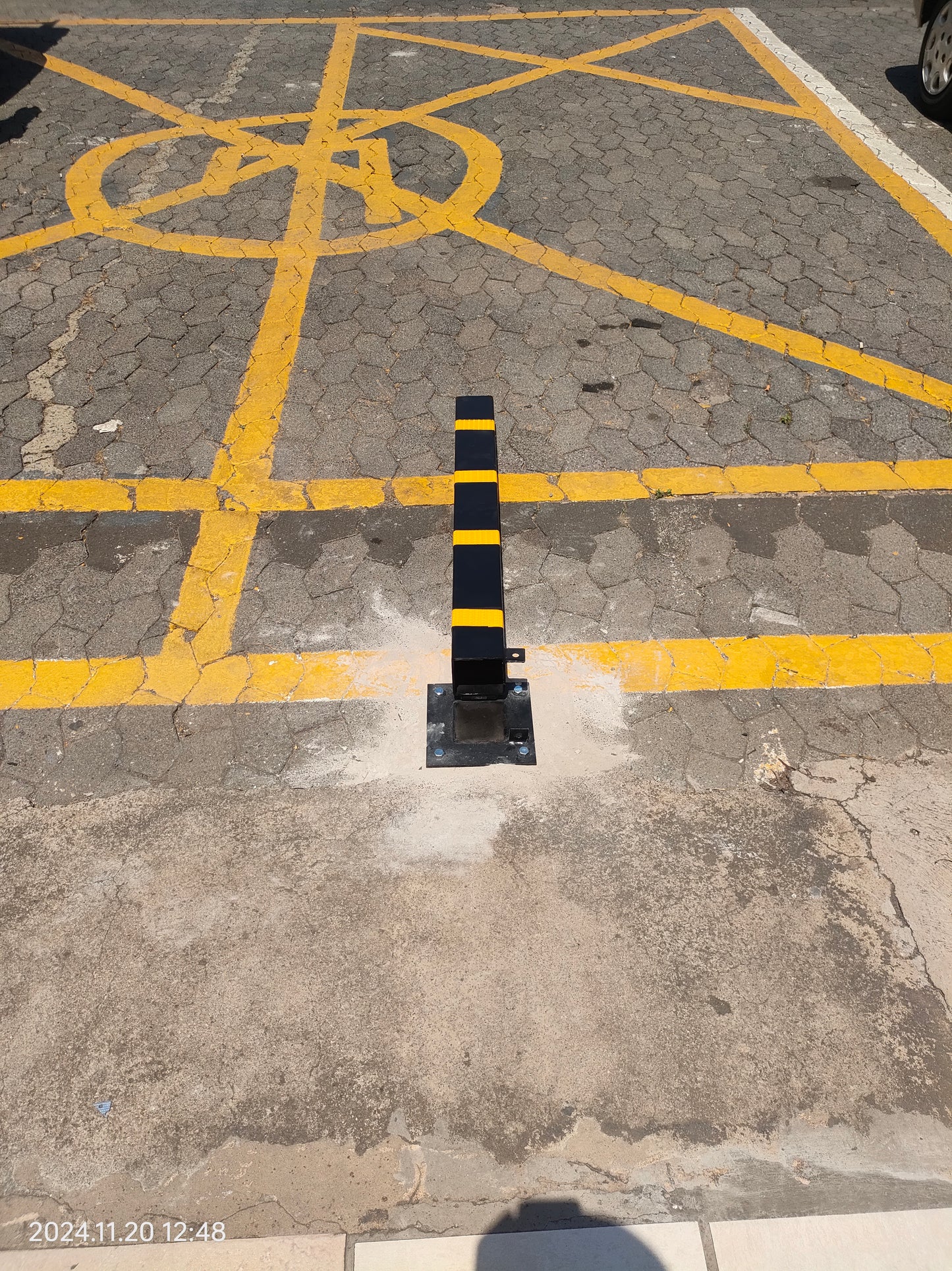 Car Park Bollard - Square 100mm - Fold Down