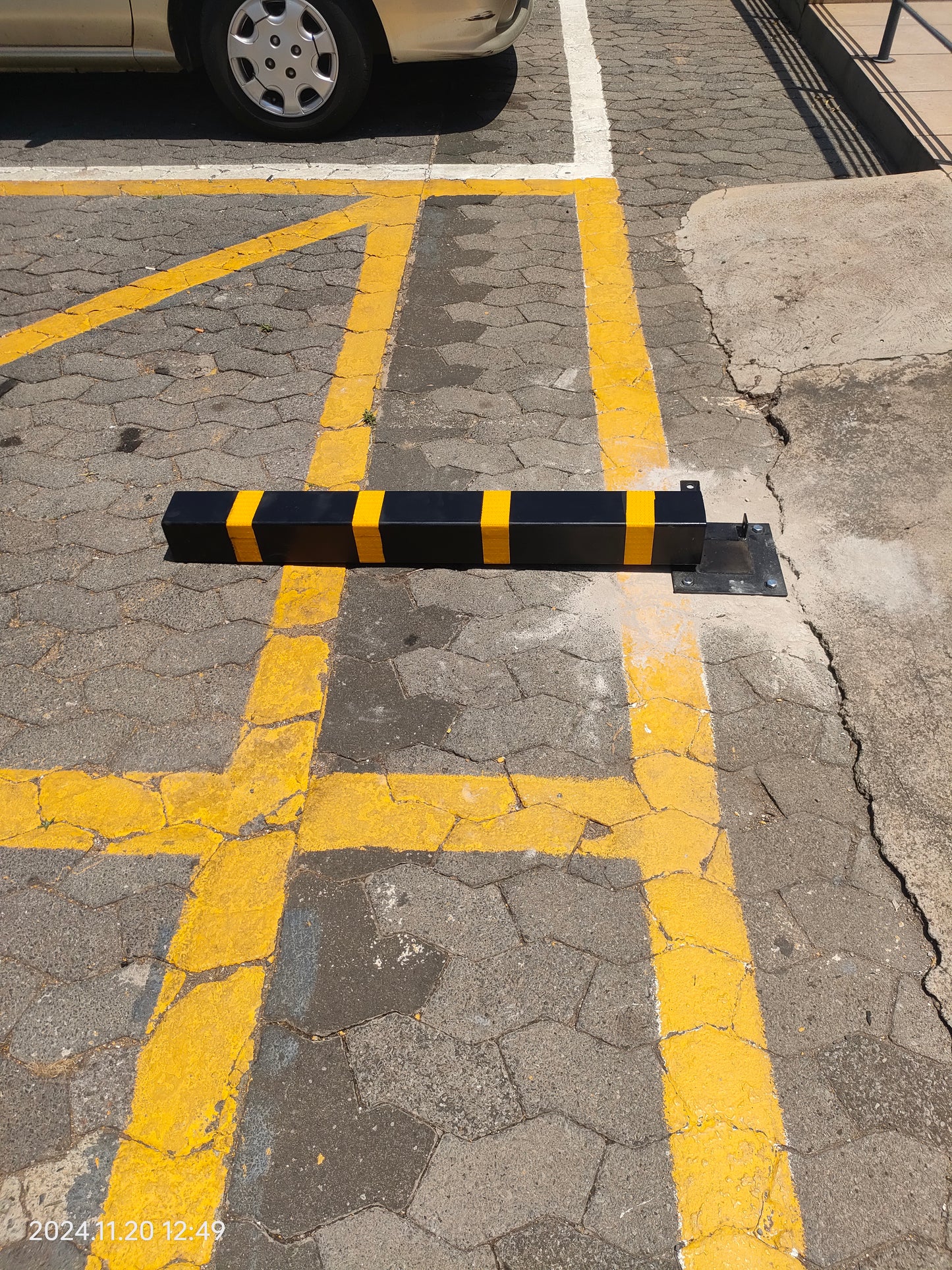 Car Park Bollard - Square 100mm - Fold Down